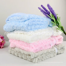 Double-Thick Loop Pile Rosa Velvet Cobertores Blanket Criança
